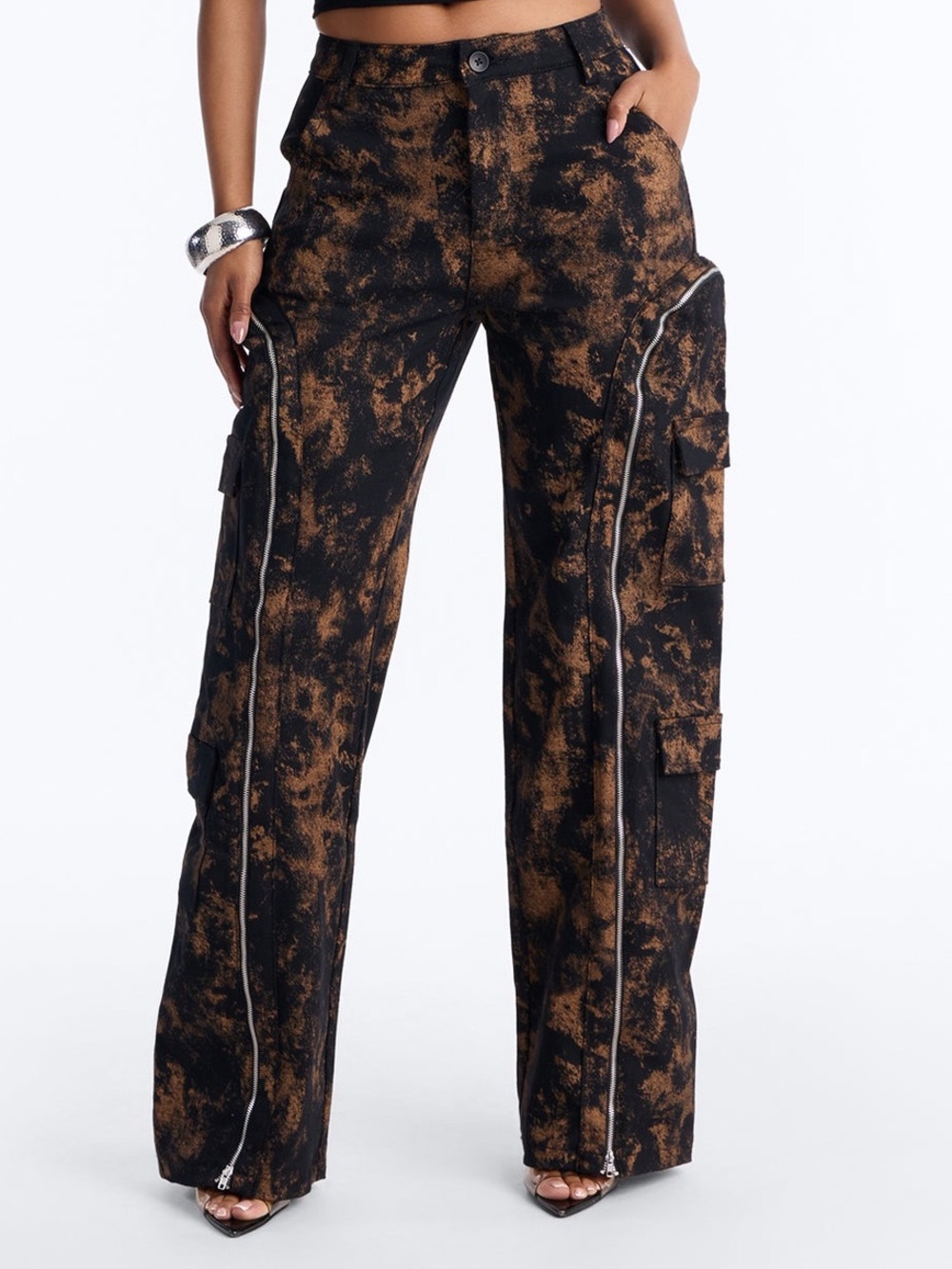 Black Mineral Wash Pants